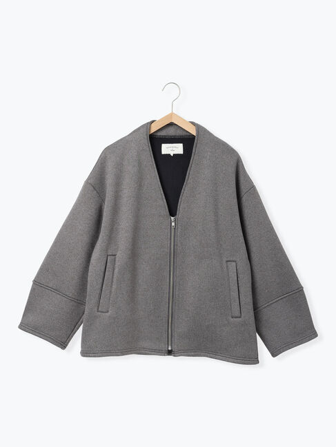 Samansa Mos2 blue「【マシンウォッシャブル】マルチスタイルボンディングブルゾン」|ブルゾン・スタジャン|