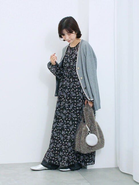 Samansa Mos2 blue「◎花柄ワンピース」|ワンピース|