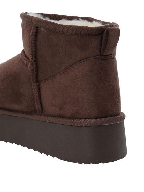 Samansa Mos2 blue「厚底ボアブーツ」|ショートブーツ|