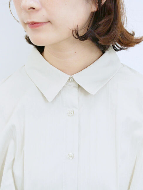 Samansa Mos2 blue「◎マットサテンタックシャツ」|シャツ・ブラウス|