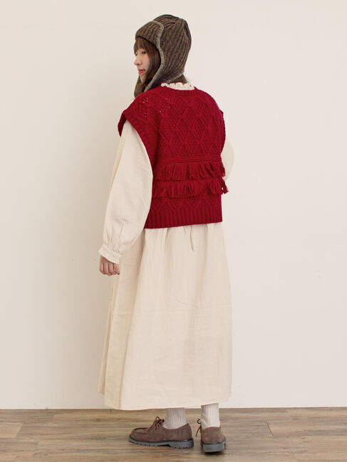 Samansa Mos2「配色ステッチニットフライトキャップ」|その他|