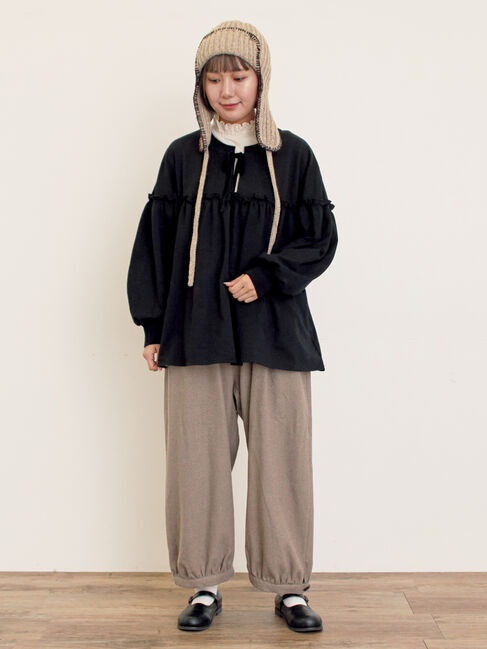 Samansa Mos2「配色ステッチニットフライトキャップ」|その他|