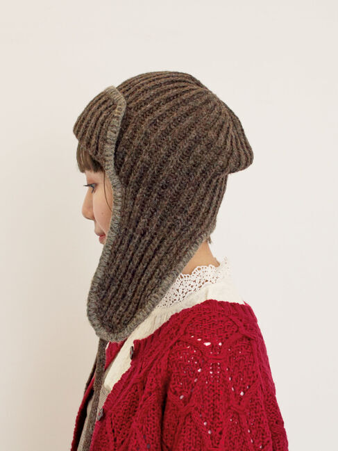 Samansa Mos2「配色ステッチニットフライトキャップ」|その他|