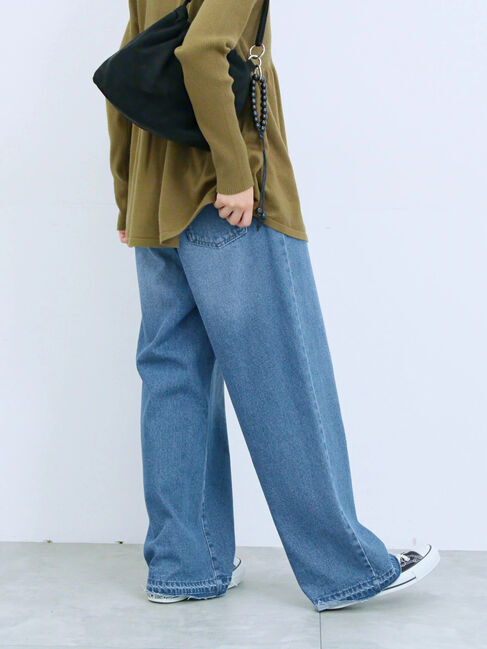 Samansa Mos2 blue「ストレートデニムパンツ」|その他|