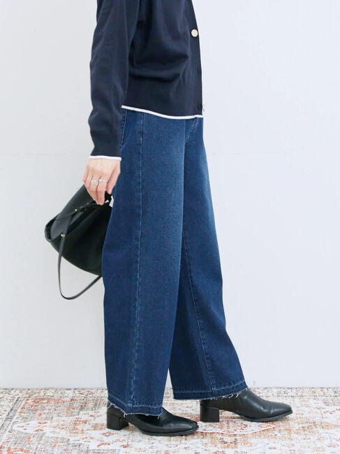 Samansa Mos2 blue「ストレートデニムパンツ」|その他|