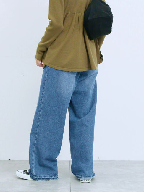 Samansa Mos2 blue「ストレートデニムパンツ」|その他|