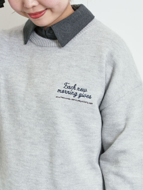 SM2「ロゴ刺繍ニットプルオーバー」|ニット・セーター|
