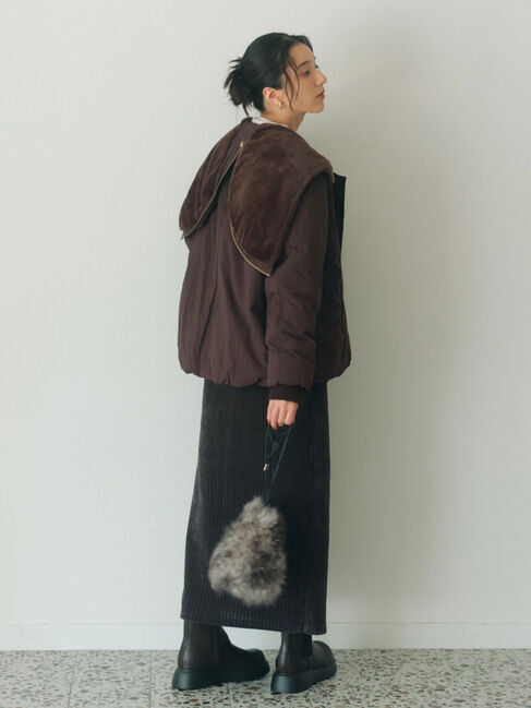 Samansa Mos2 blue「親子コールラップ風スカート」|スカート|