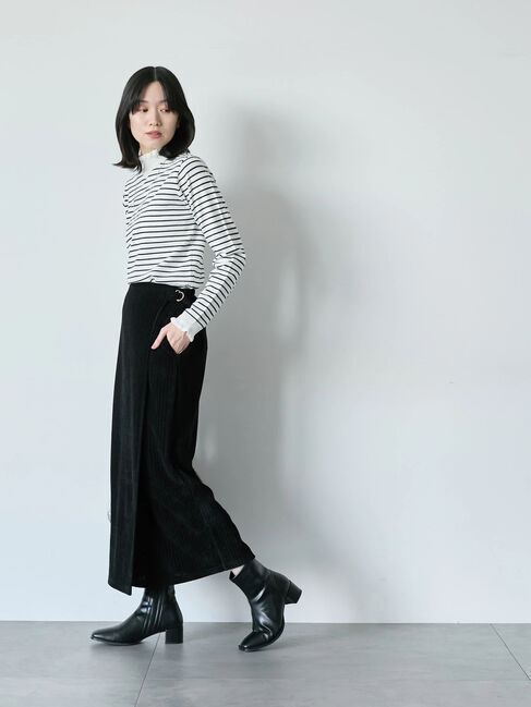 Samansa Mos2 blue「フリル衿ニットプルオーバー」|ニット・セーター|