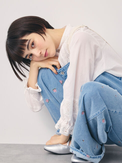 Samansa Mos2「【オーガニックコットン】デニムサロペット」|その他|