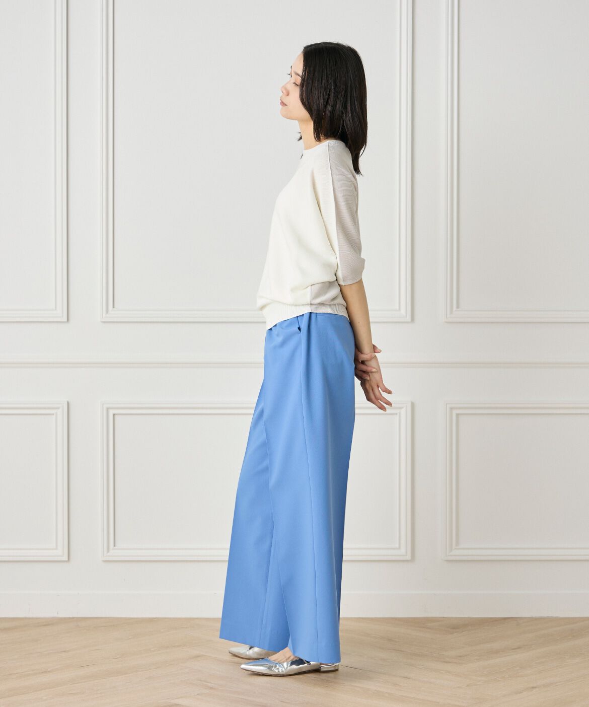 INED「5分袖ドルマンスリーブニット《Cuoo》」|ニット・セーター|