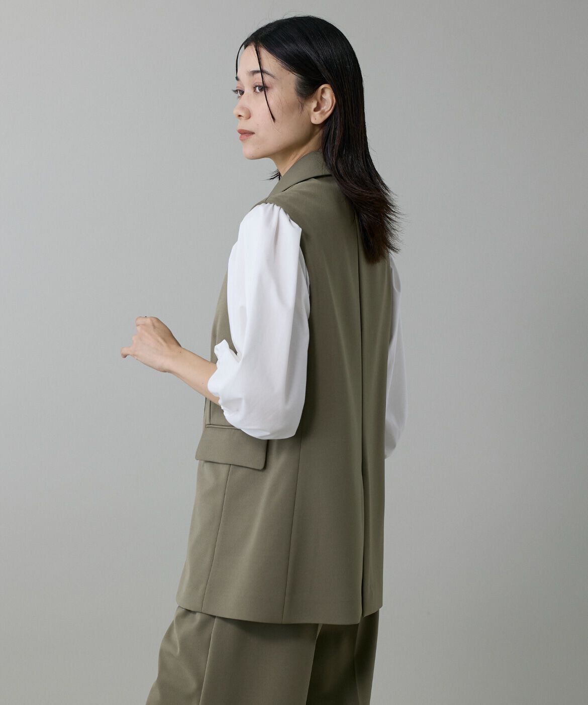 INED「テーラードジレ」|ダウンベスト・ベスト|