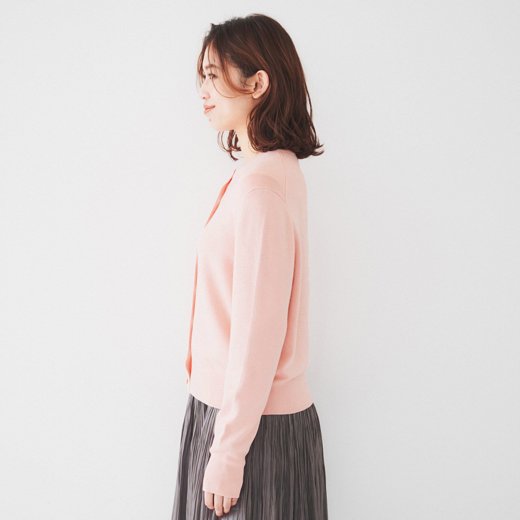 UNTITLED「【アンサンブル可能/6色展開】スパンレーヨン カーディガンニット」|カーディガン|