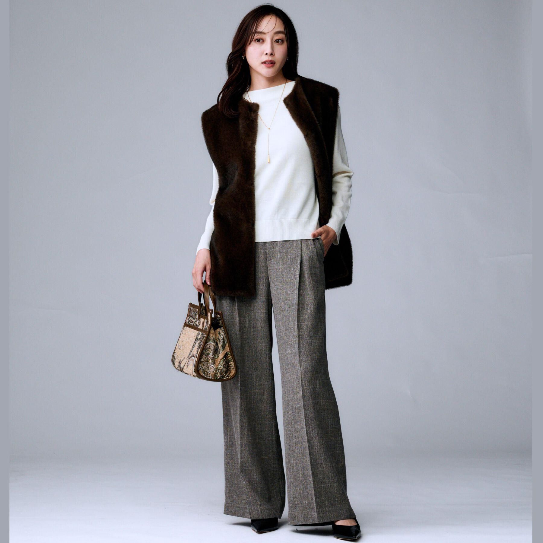 UNTITLED「【トレンド/ジレ】フェイクファーベスト」|ベスト・ジレ|