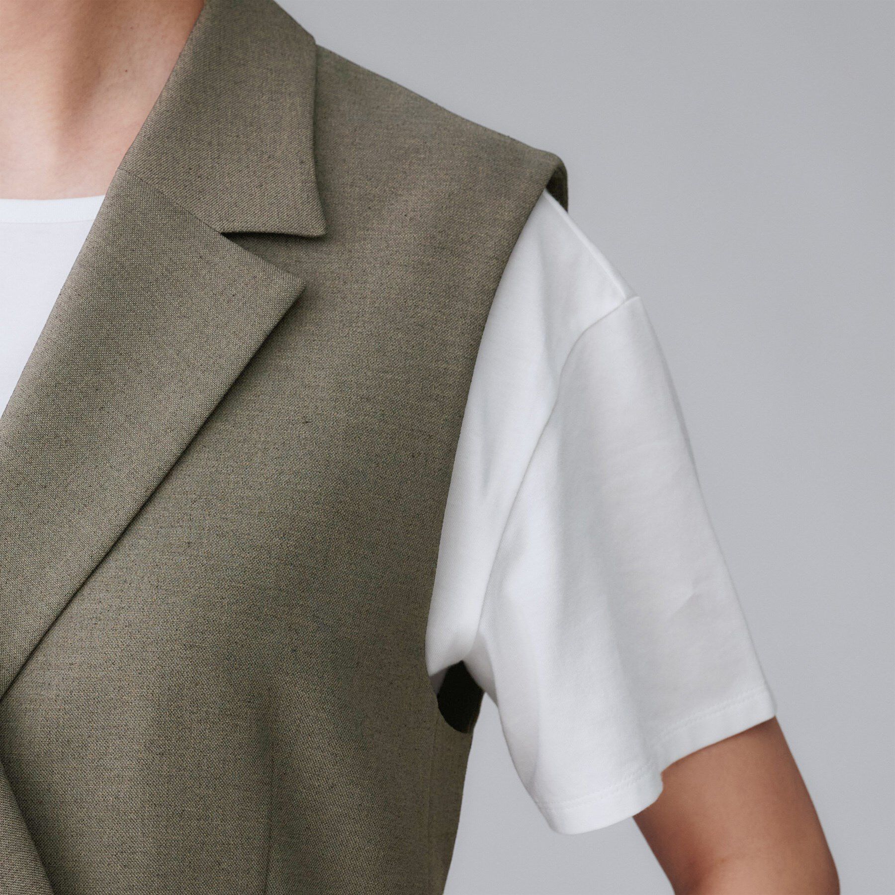 UNTITLED「【セットアップ可/洗える】スラブテーラードカラージレ」|ベスト・ジレ|