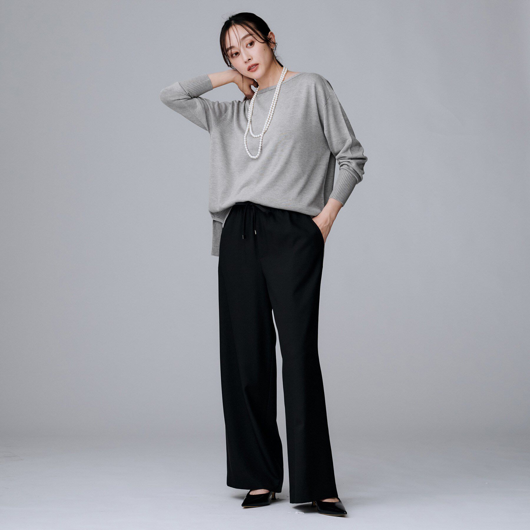 UNTITLED「【8色展開/体型カバー】魅せるタイムレスニット」|ニット・セーター|