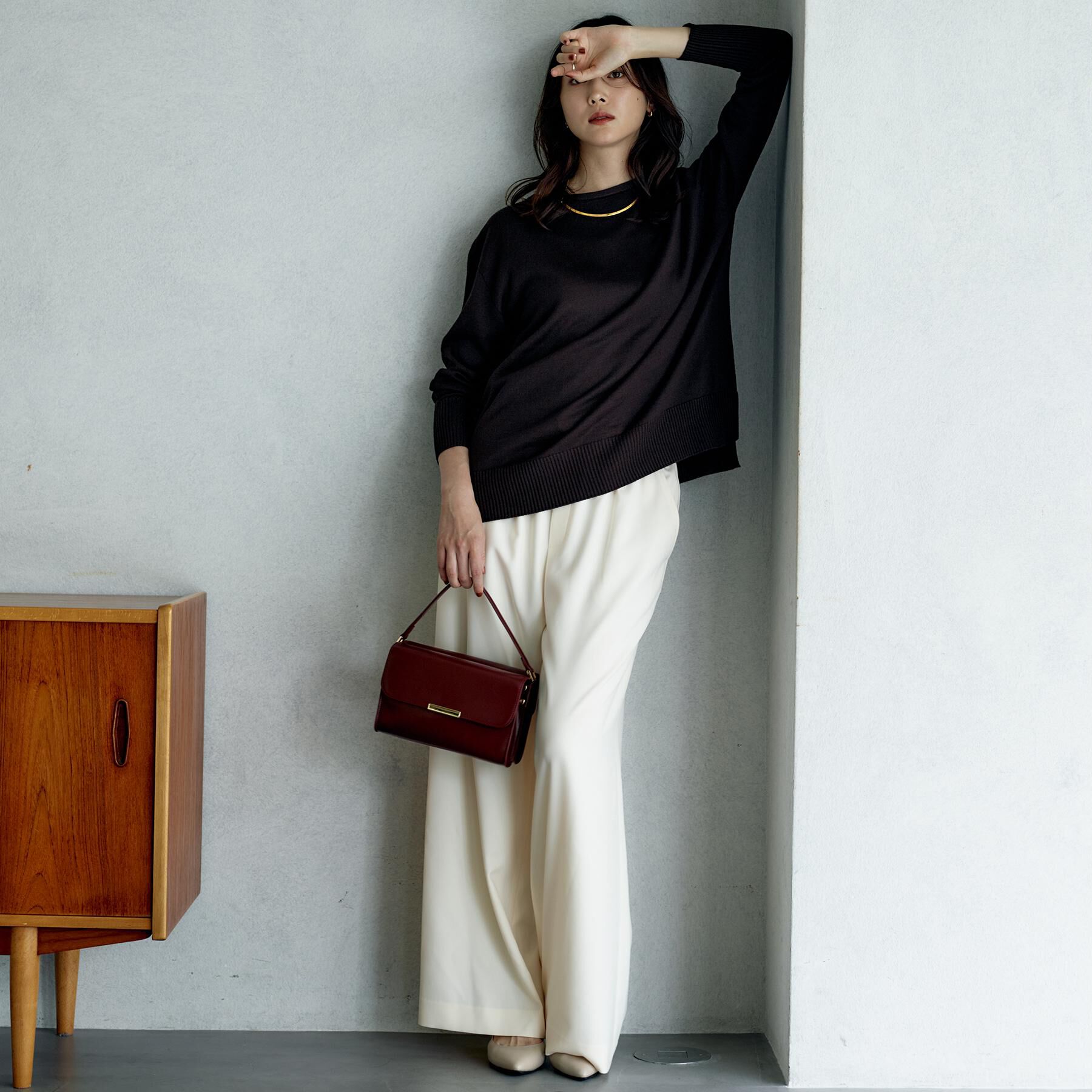 UNTITLED「【8色展開/体型カバー】魅せるタイムレスニット」|ニット・セーター|