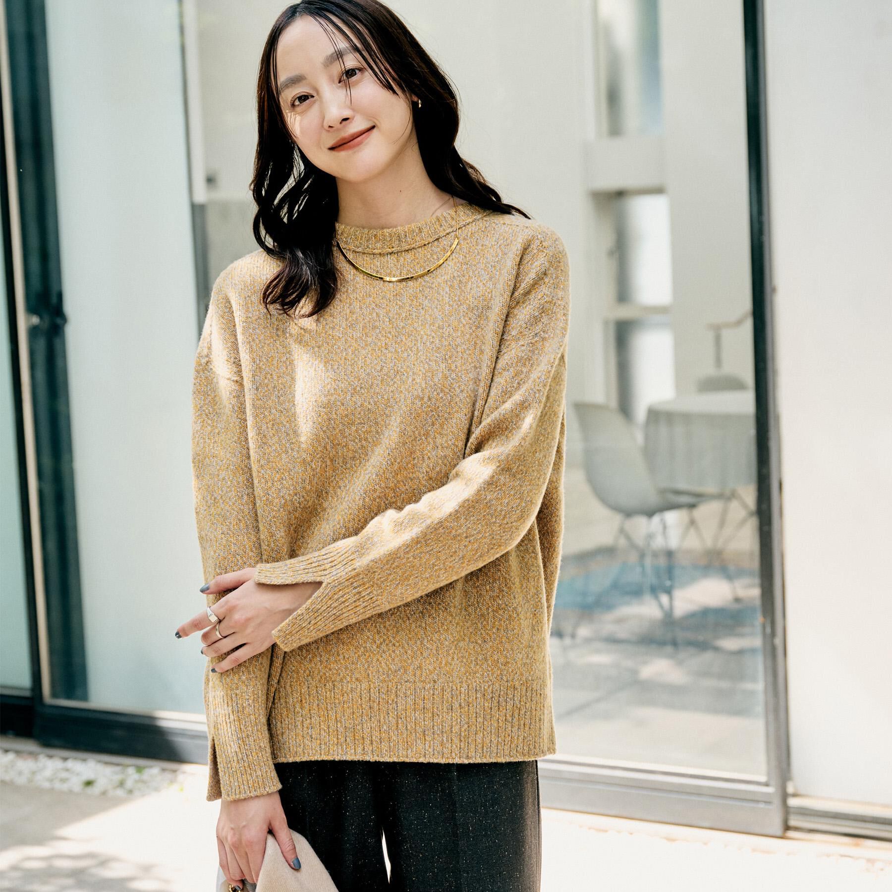 UNTITLED「【ゆったり】三つ杢カラーニット」|ニット・セーター|