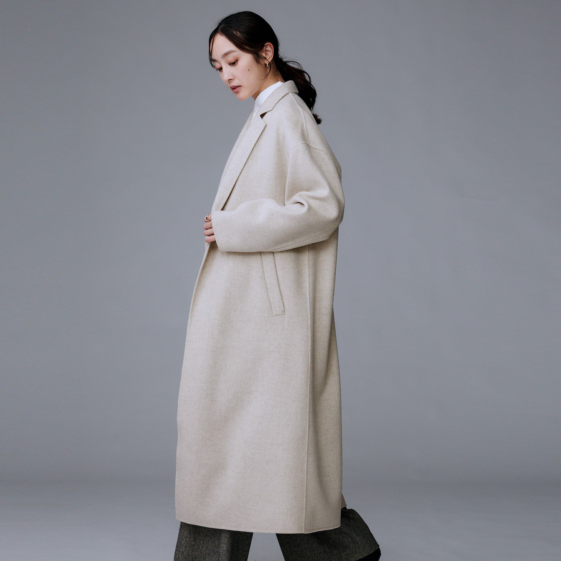 UNTITLED「【ロング丈/軽やか】テーラード　リバーコート」|チェスターコート|