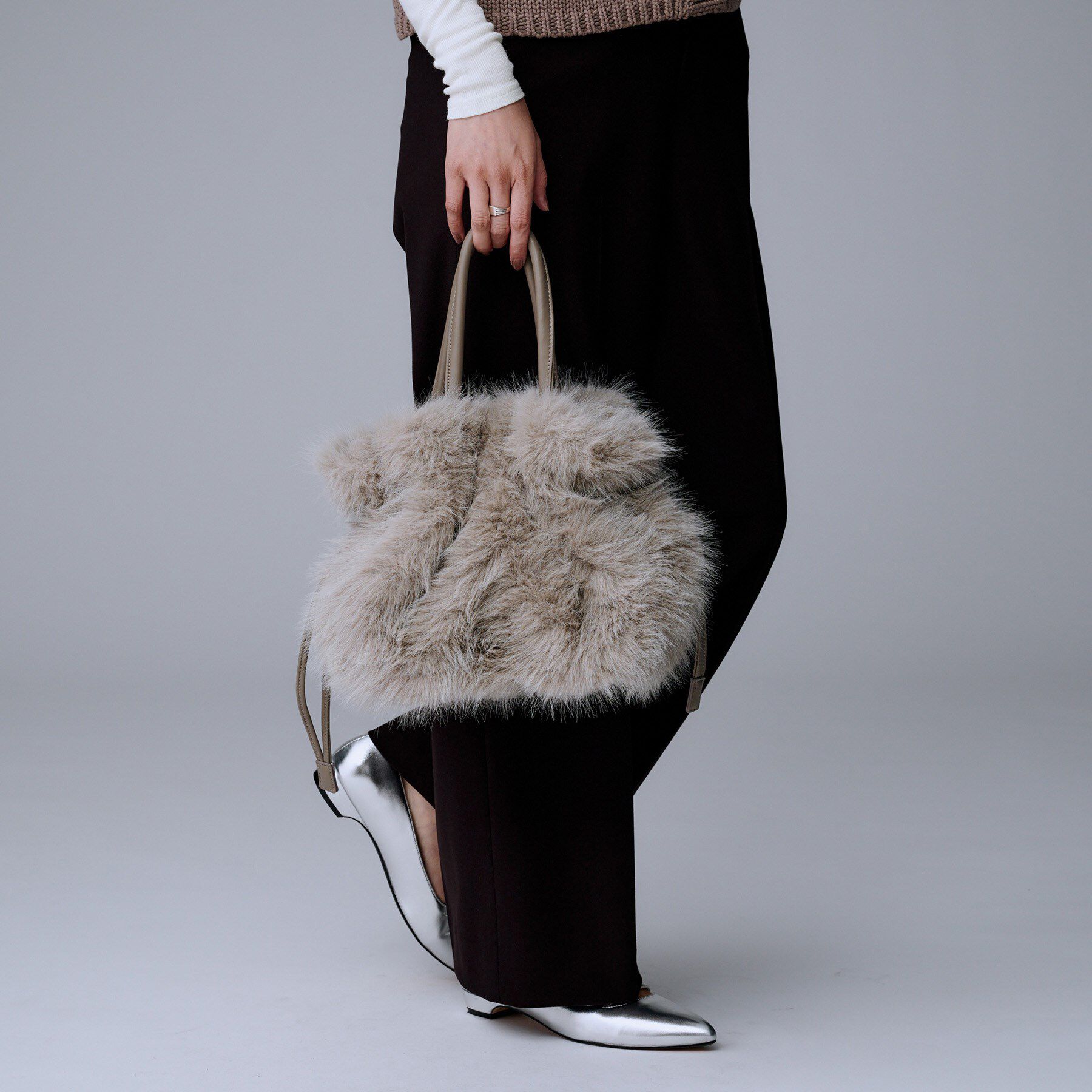 UNTITLED「【定番人気！】2Wayドロストフェイクファートート」|トートバッグ|