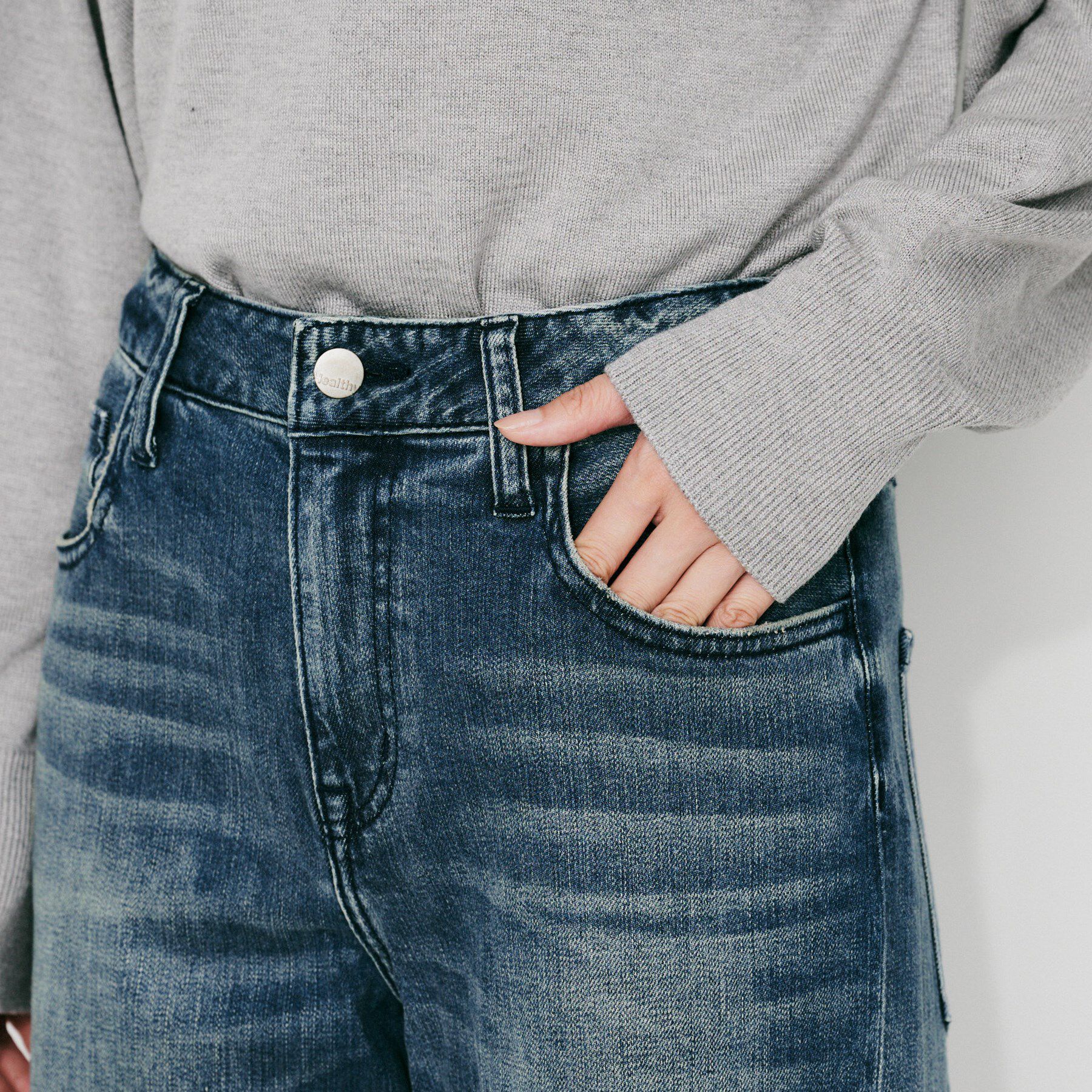 UNTITLED「【 Healthy DENIM 】別注 Pink Pepper ワイドストレートデニム」|デニム|