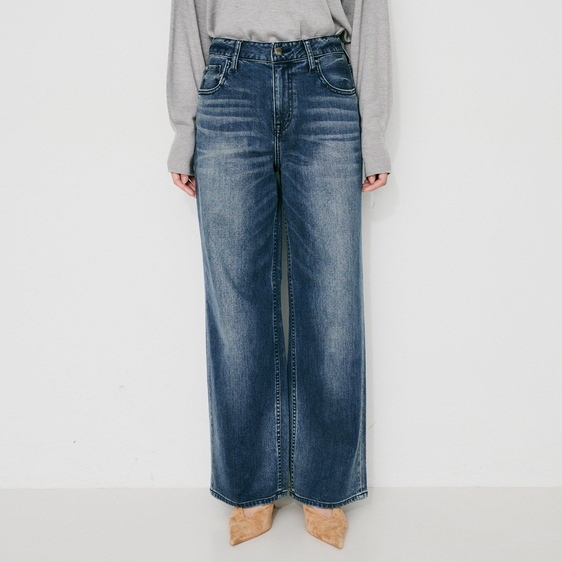 UNTITLED「【 Healthy DENIM 】別注 Pink Pepper ワイドストレートデニム」|デニム|
