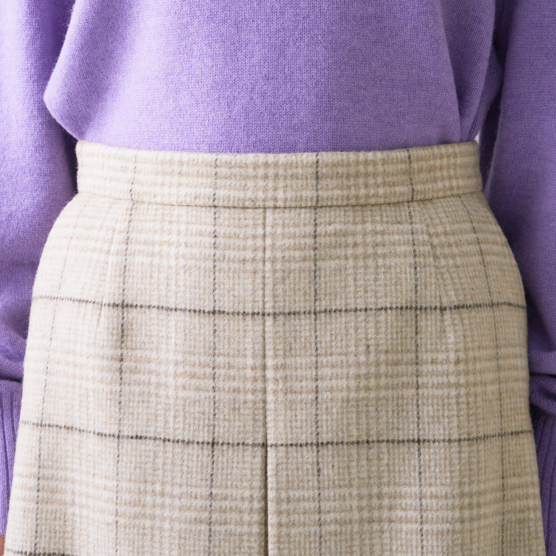 UNTITLED「【ふんわり/タイト見え】グレンチェックスカート」|スカート|