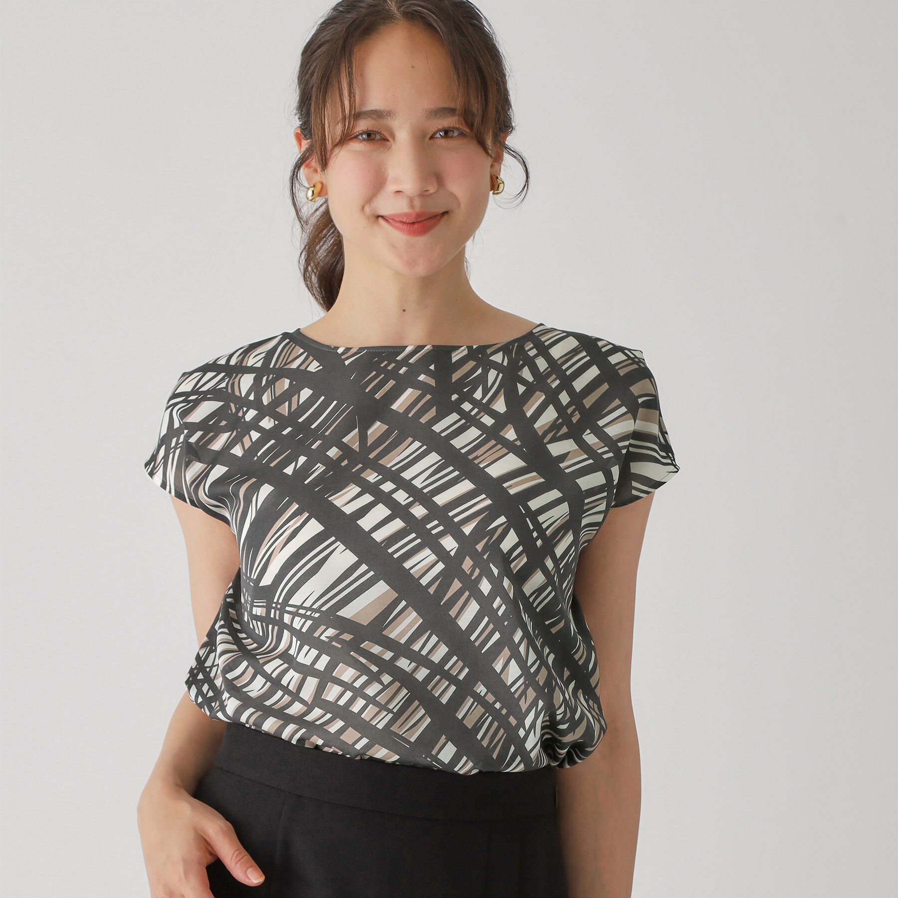 COUP DE CHANCE「【手洗い可／日本製】上品チェック柄のブラウス」|シャツ・ブラウス|