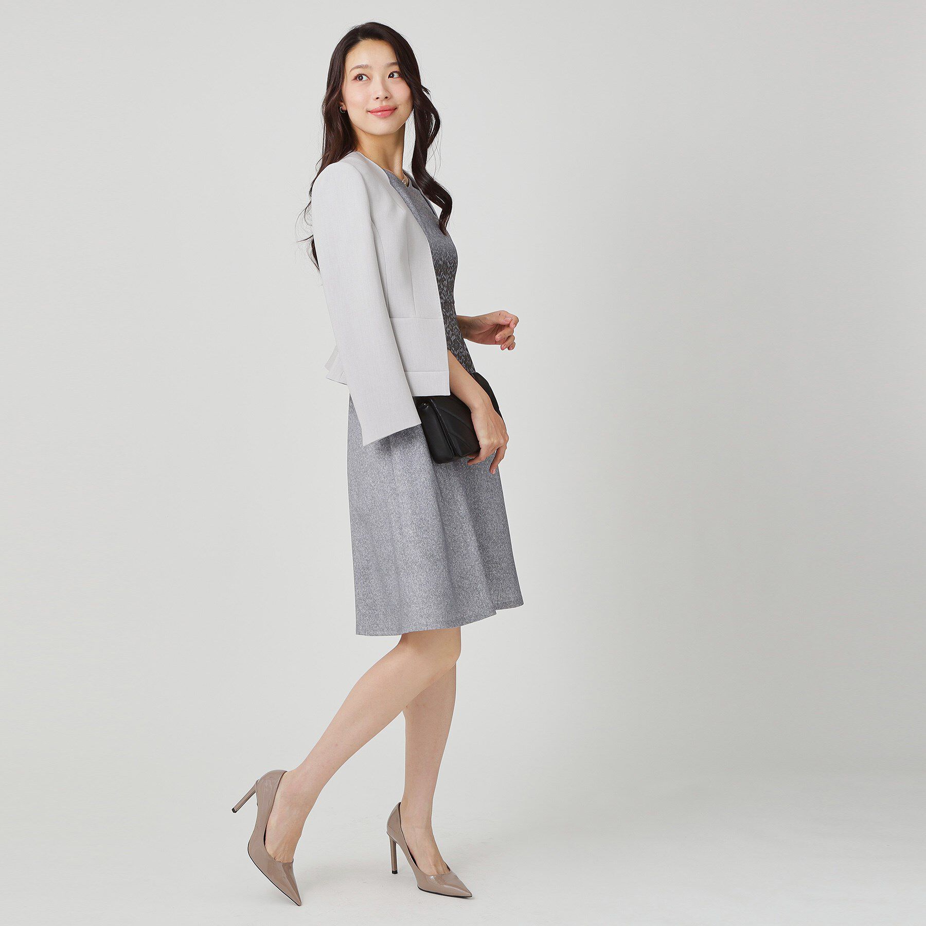 COUP DE CHANCE「【手洗い可／日本製／スーツ可】拘りシルエットのカラーレスジャケット」|ノーカラージャケット|