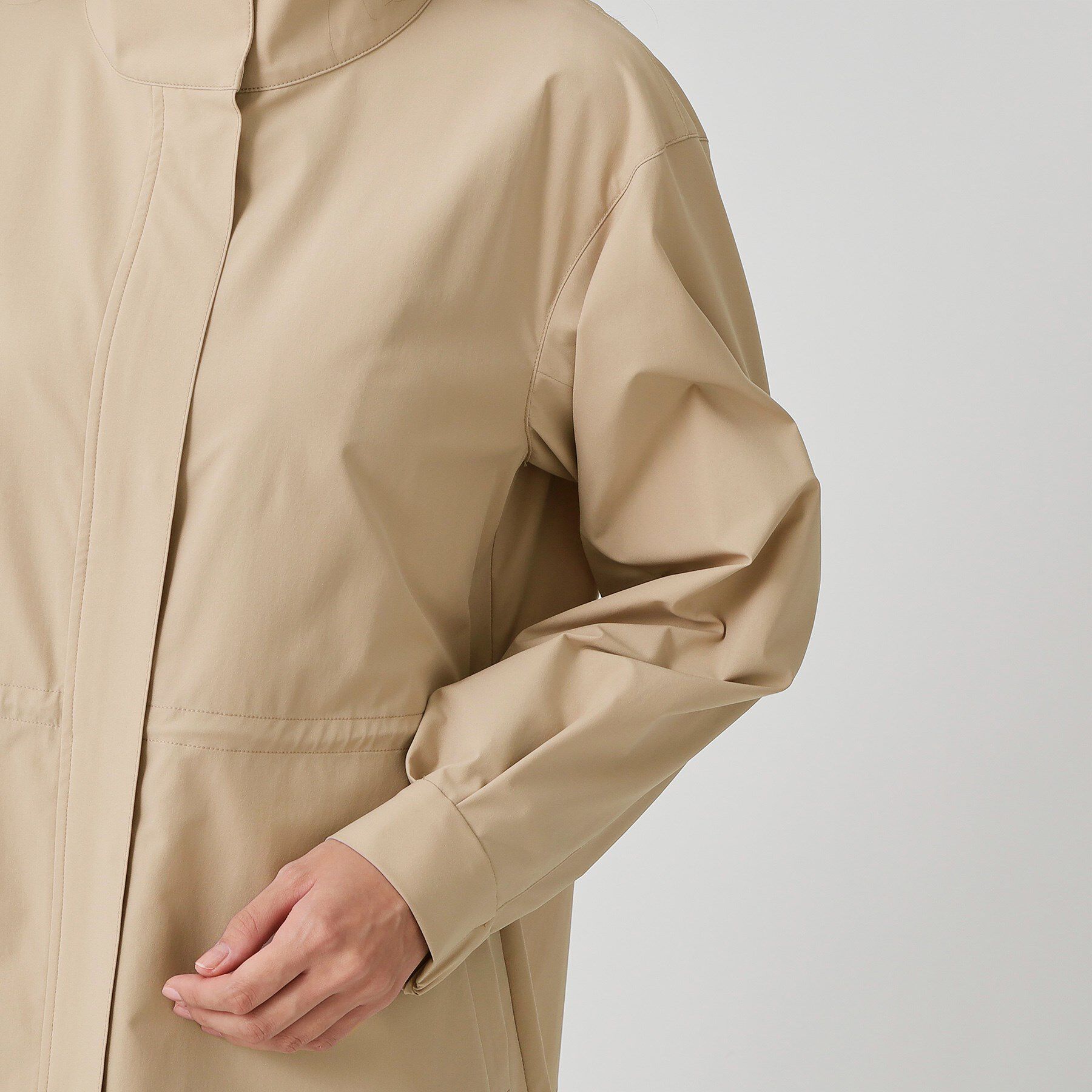 COUP DE CHANCE「【手洗い可／裏地なし／ウエスト絞り可】スタンド衿ブルゾン」|ブルゾン・スタジャン|