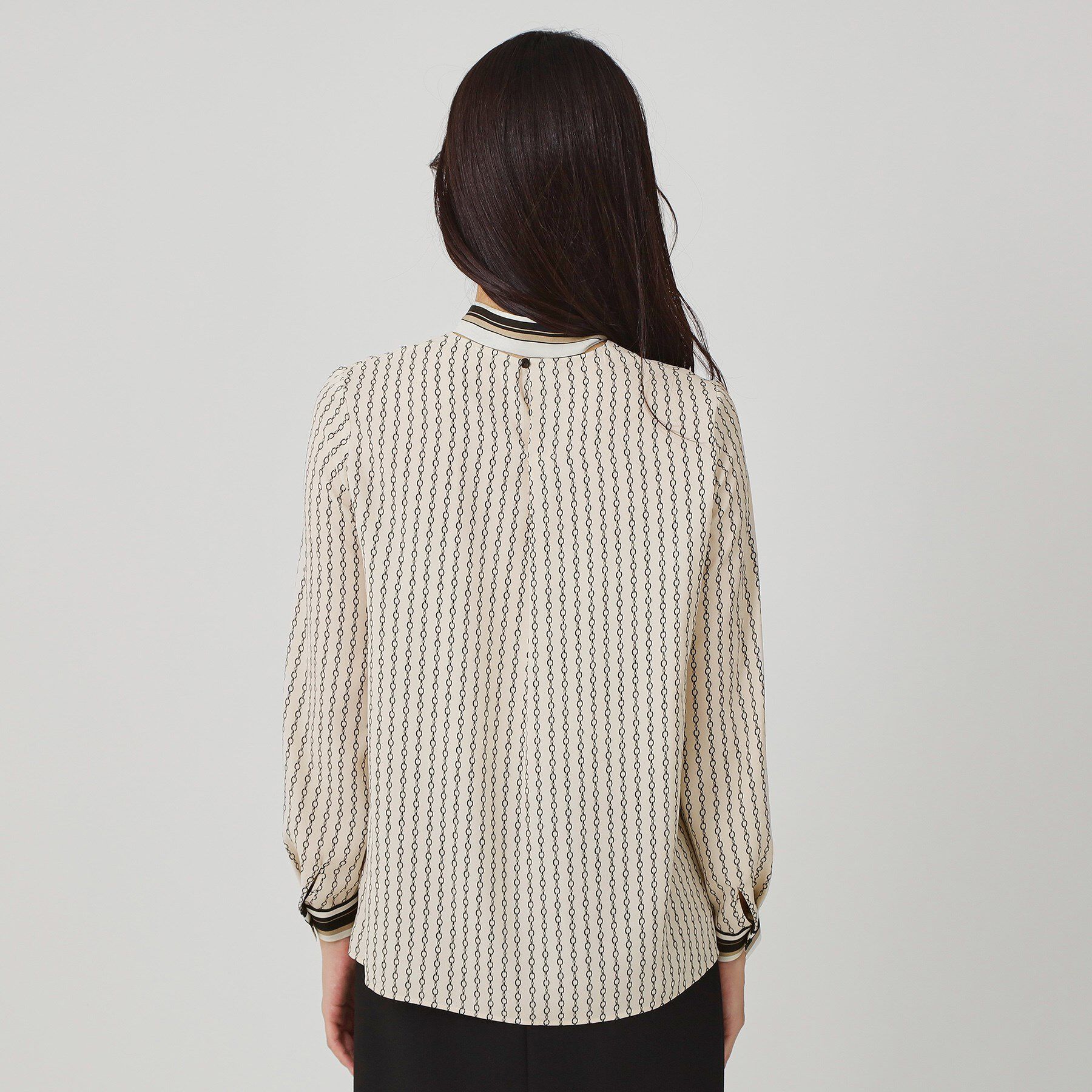 COUP DE CHANCE「【手洗い可／日本製】チェーン柄ブラウス」|シャツ・ブラウス|