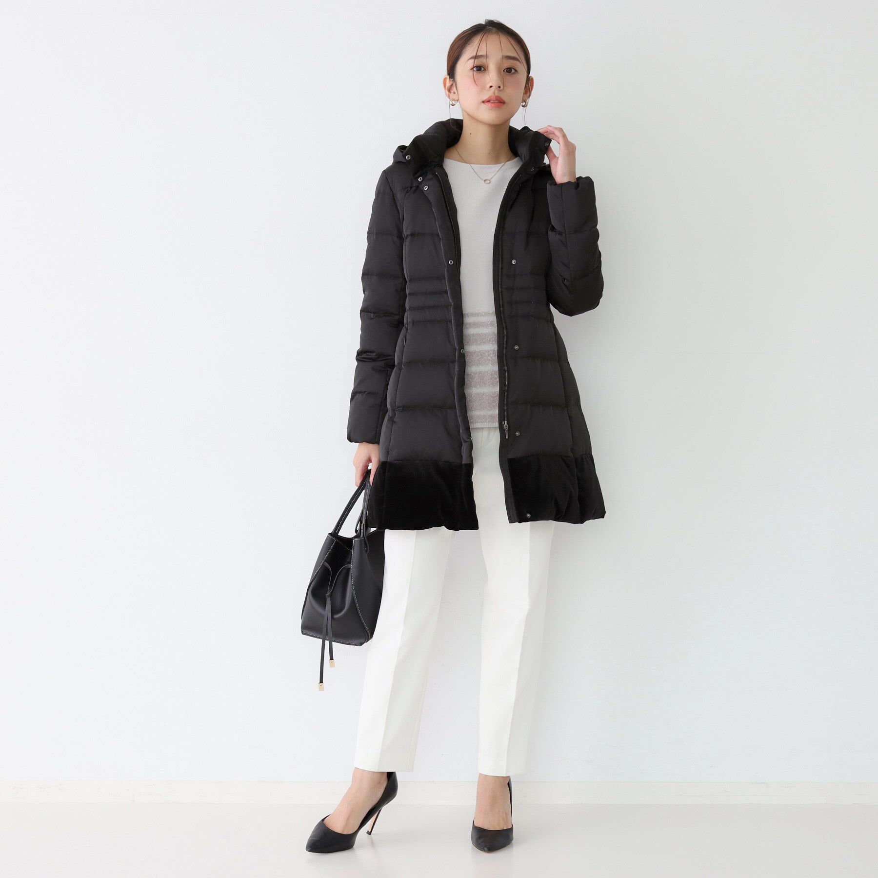 COUP DE CHANCE「【ミディ丈】ベルト付ダウンコート」|ダウン|