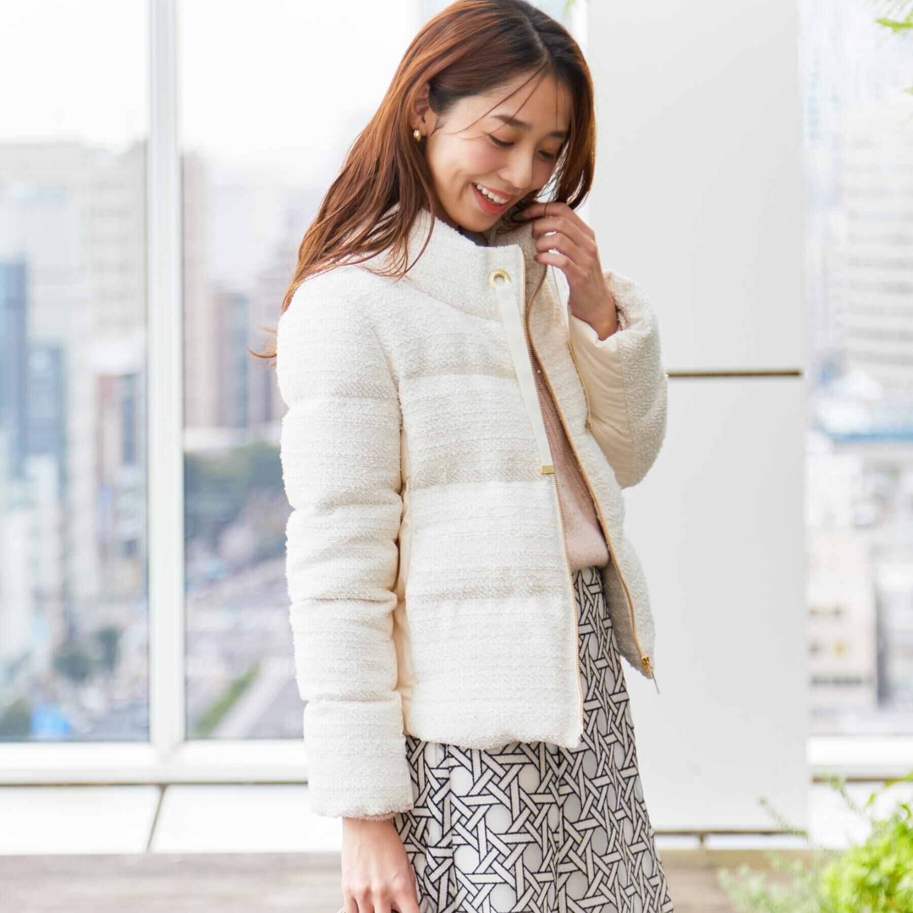 COUP DE CHANCE「【ショート丈】ツイードダウン」|ダウン|