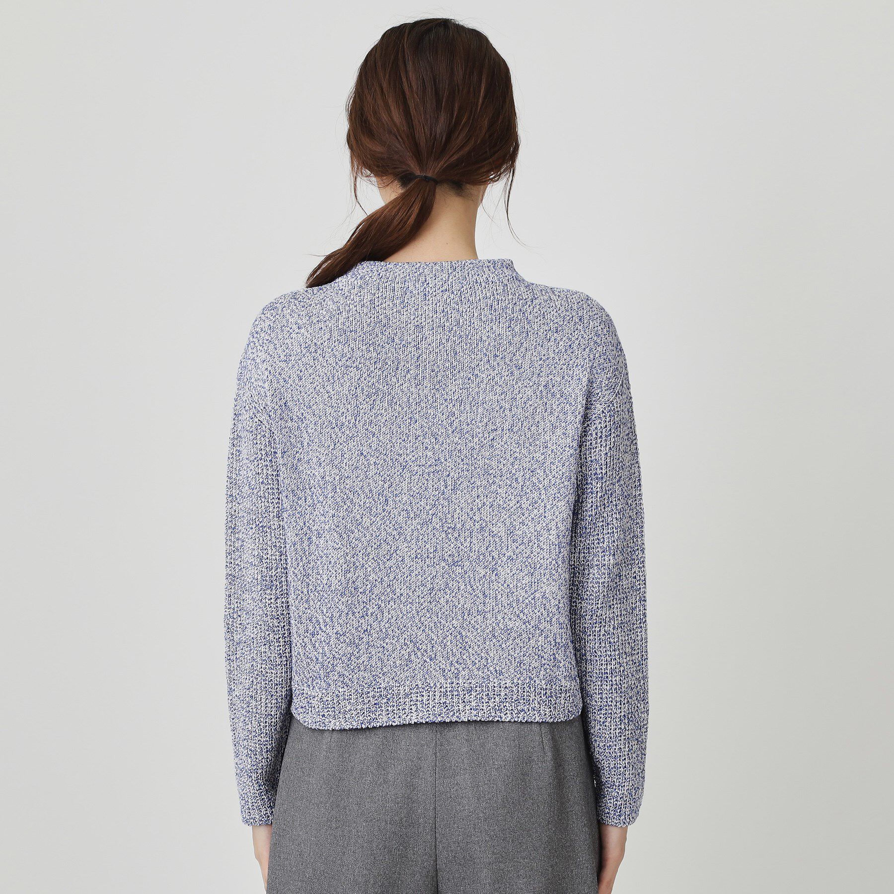 COUP DE CHANCE「【手洗い可／日本製／短め丈】編地変化のニットトップス」|ニット・セーター|