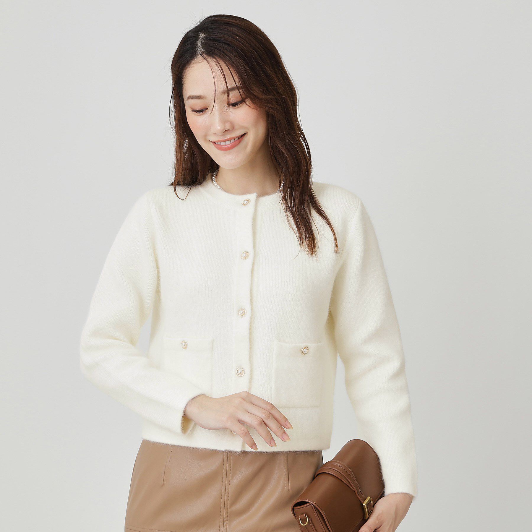 COUP DE CHANCE「【手洗い可】ジャケット風カーディガン」|カーディガン|