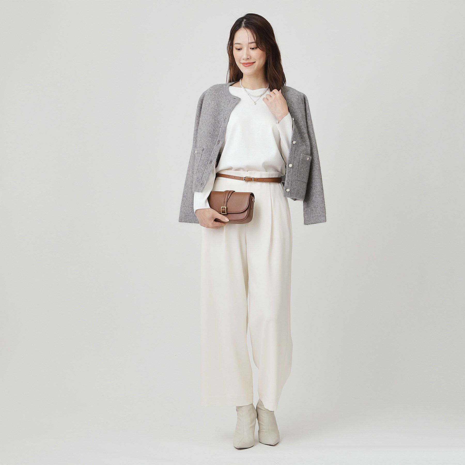 COUP DE CHANCE「【手洗い可】ジャケット風カーディガン」|カーディガン|