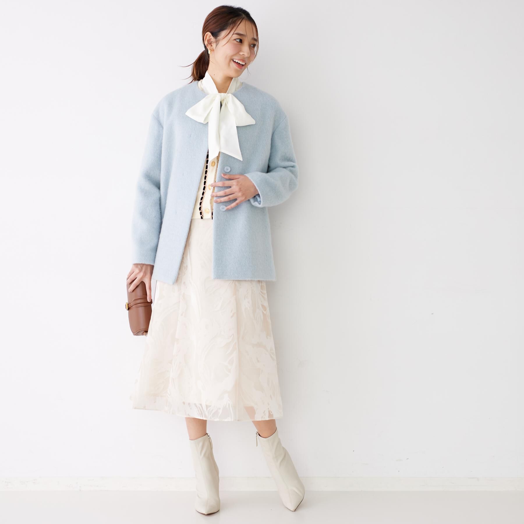 COUP DE CHANCE「【手洗い可／日本製】フロッキープリントのスカート」|スカート|