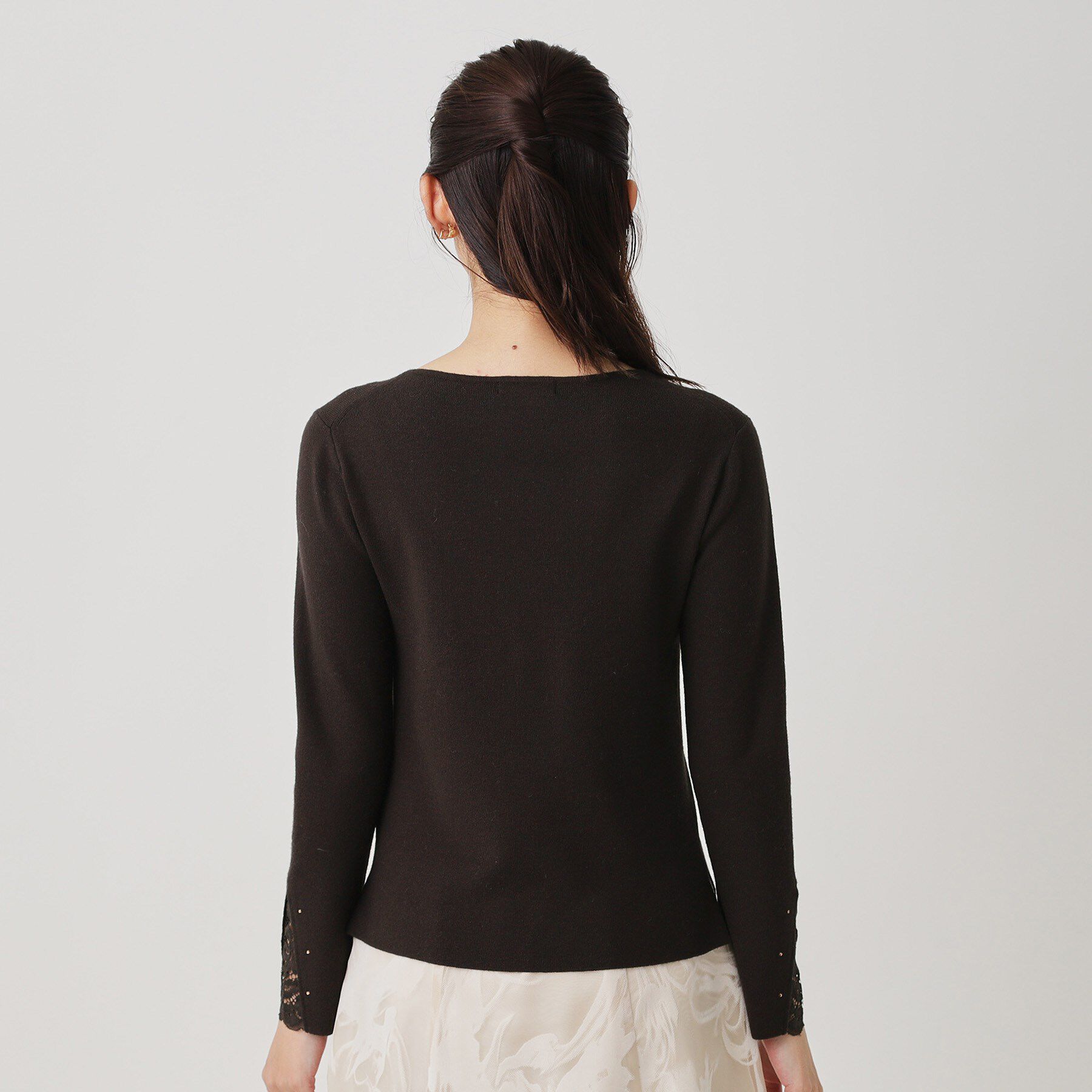 COUP DE CHANCE「【手洗い可】袖口レースコンパクトニット」|ニット・セーター|