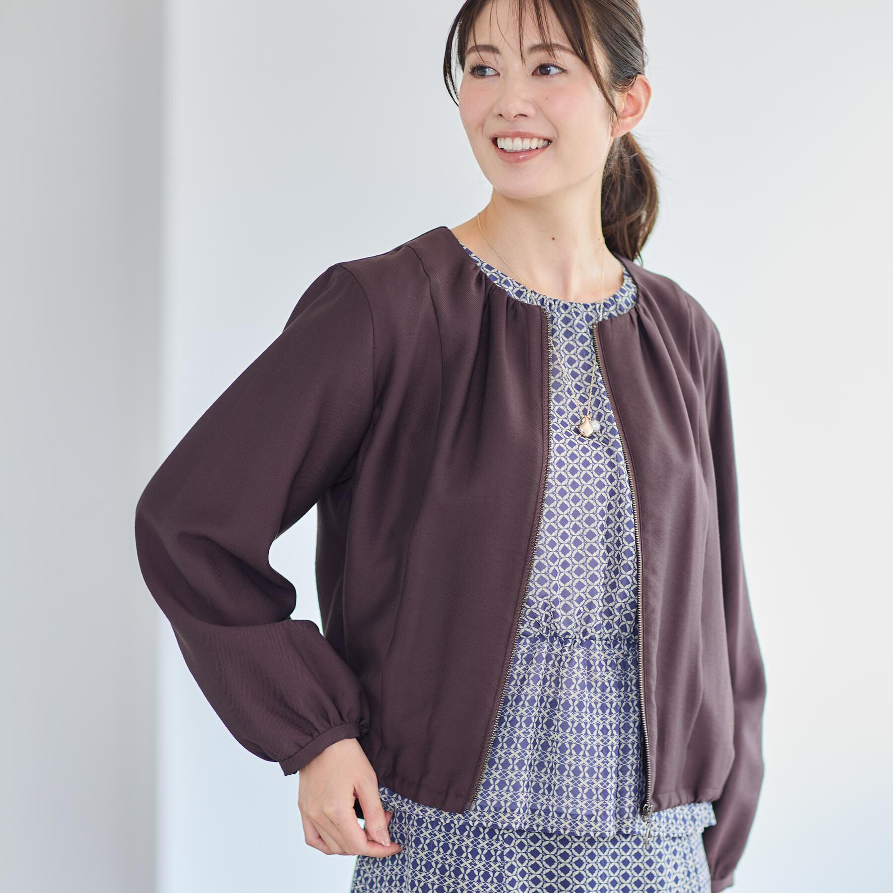 Reflect「【ライトアウター／ゆったり羽織れる／気軽な羽織りに◎】ライトブルゾン」|ブルゾン・スタジャン|