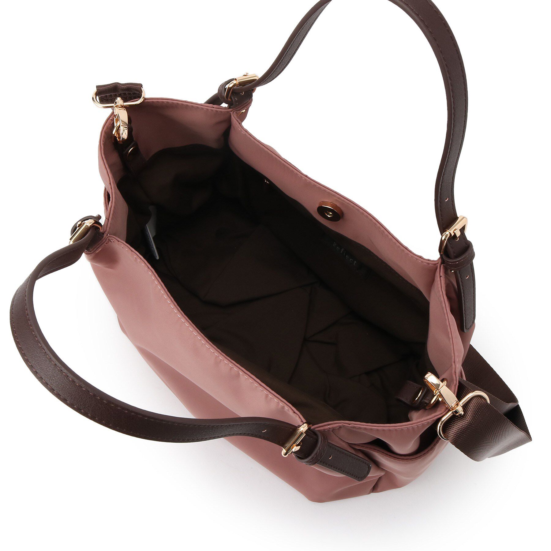 Reflect「【しっかり収納／小旅行に◎／インナーバッグ入り／ショルダー付き】3WAYデザインバッグ」|ショルダー・メッセンジャー|