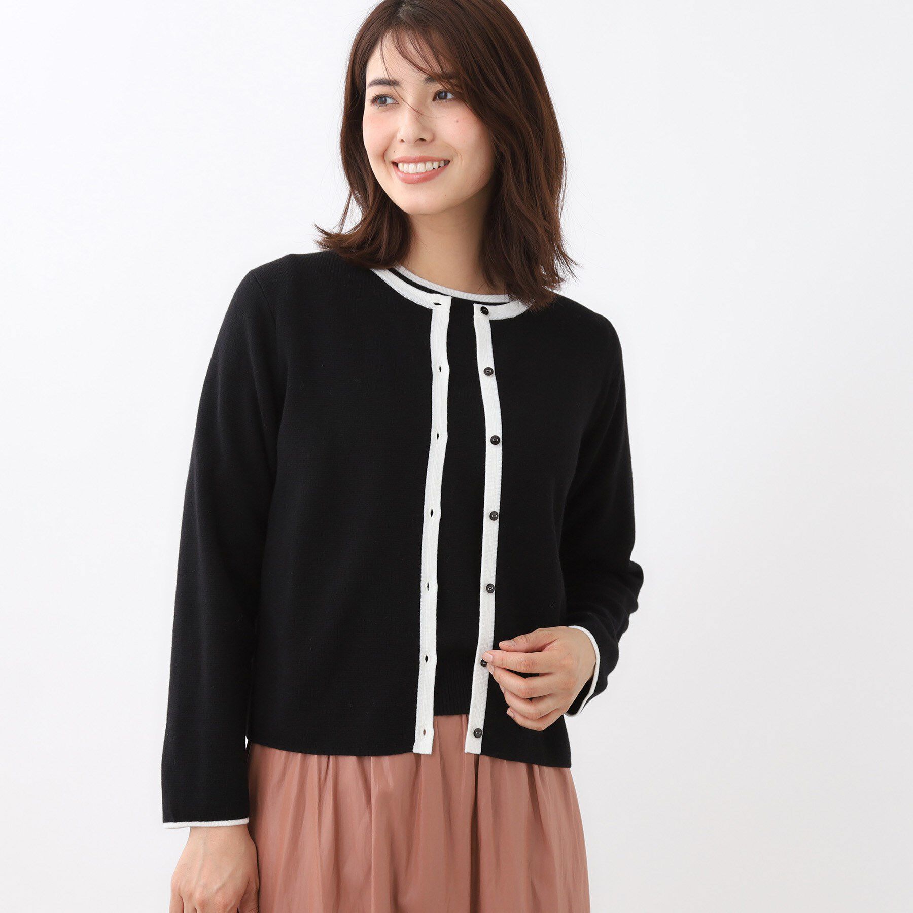 Reflect「【秋映え／単品使い◎／すっきり見え】ブローチ付きニットアンサンブル」|その他|