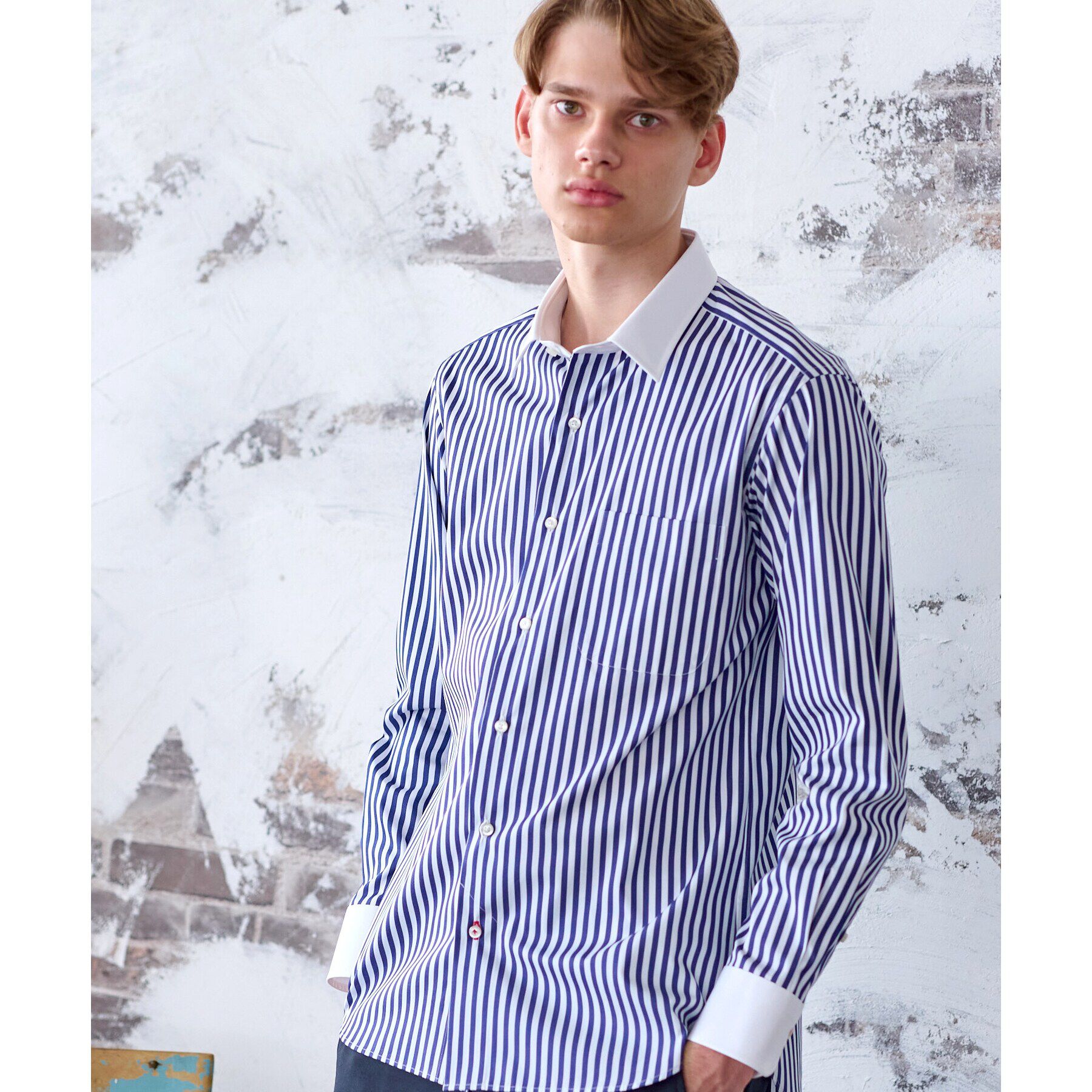 DRESSTERIOR「ロンストクレリックカラーシャツ」|シャツ・ブラウス|