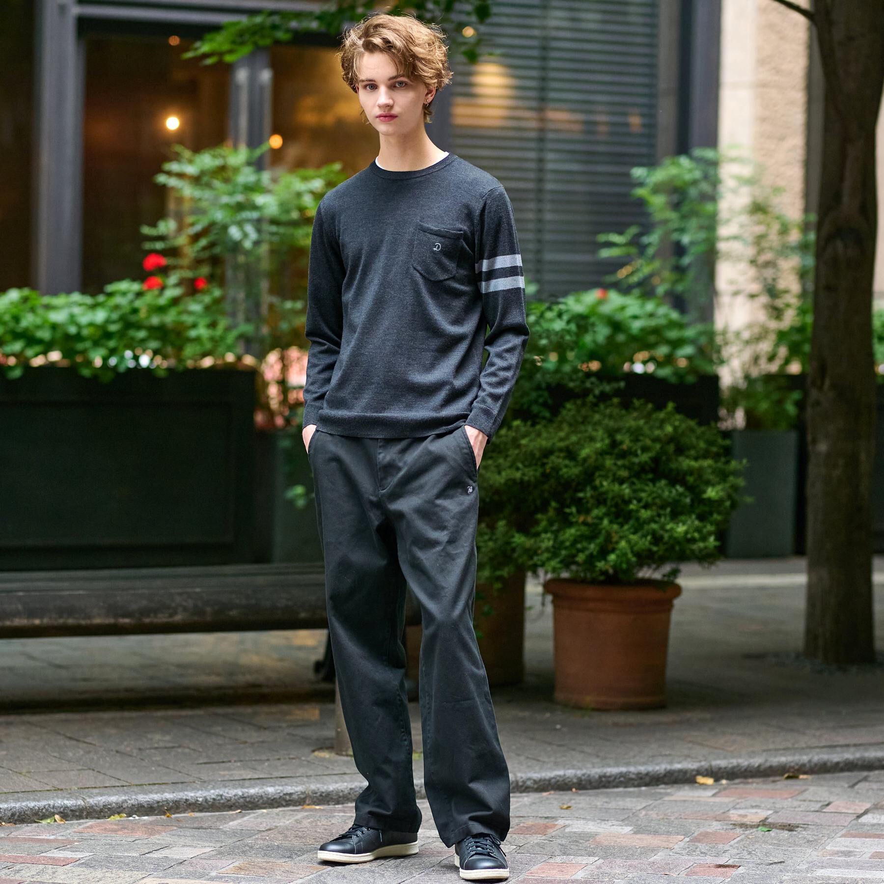 DRESSTERIOR「ウォッシャブルファインメリノ クルーネックニット」|ニット・セーター|