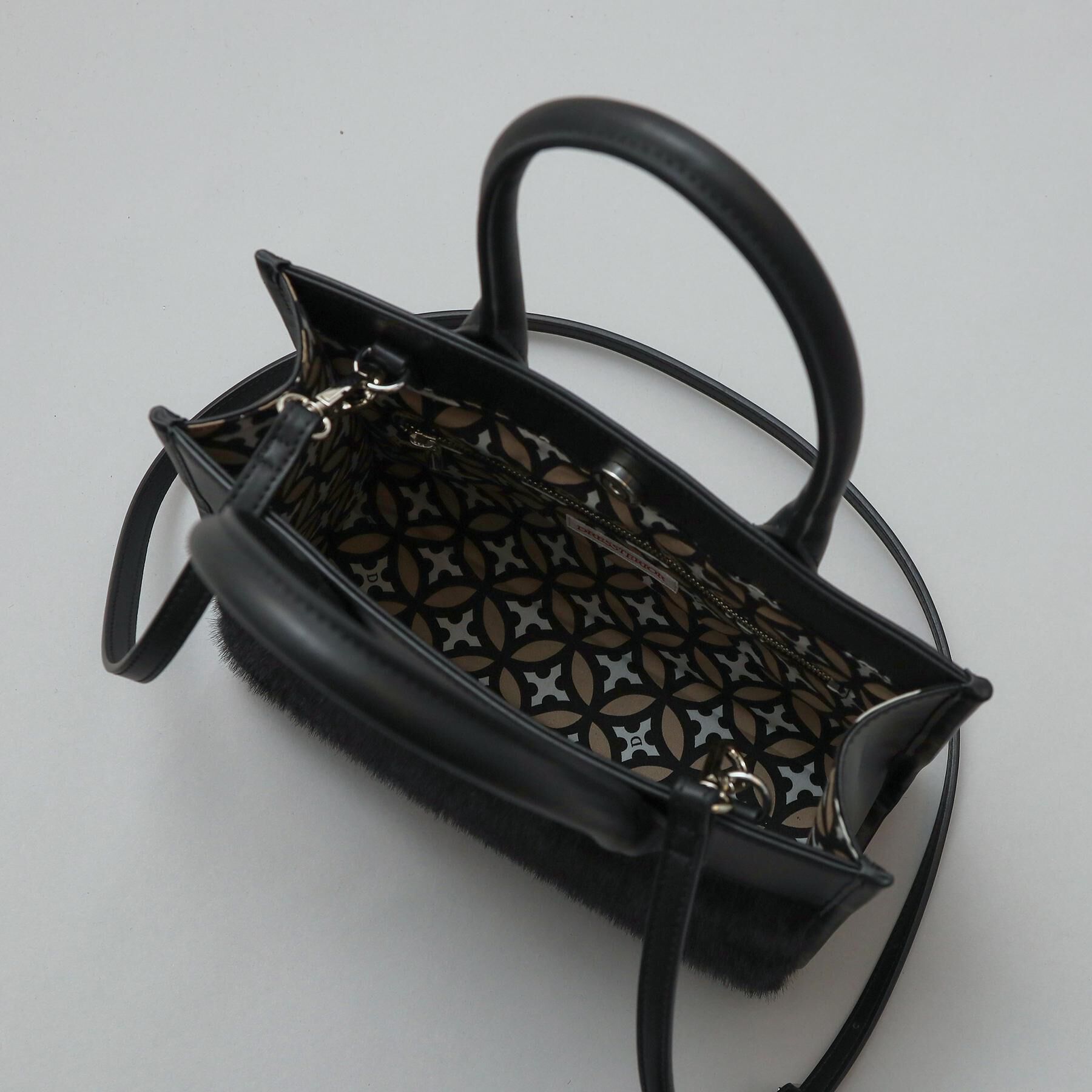 DRESSTERIOR「【CLASSY.12月号掲載】フェイクファーコンビリサイクルレザートートバッグ」|トートバッグ|