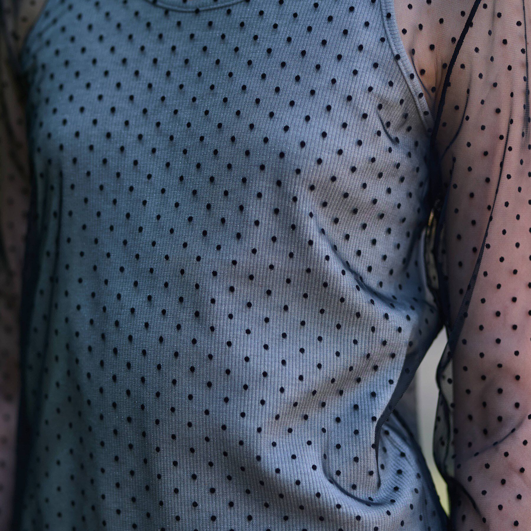 DRESSTERIOR「【洗える/シアー素材】シアードットベルスリーブカットソー」|Tシャツ・カットソー|