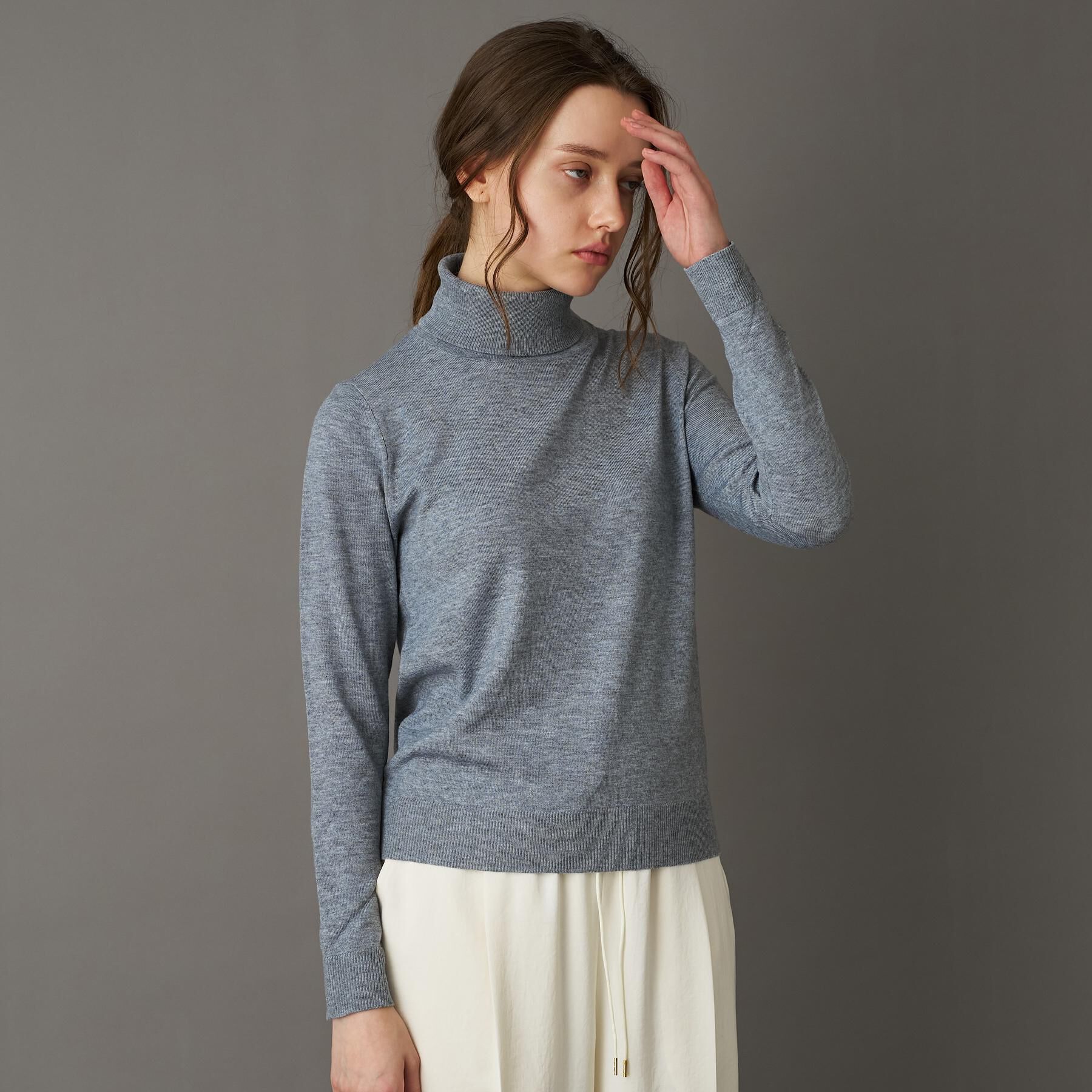 DRESSTERIOR「【CLASSY.12月号/otonaMUSE11月号掲載】ウールブレンド天竺タートルニット」|ニット・セーター|