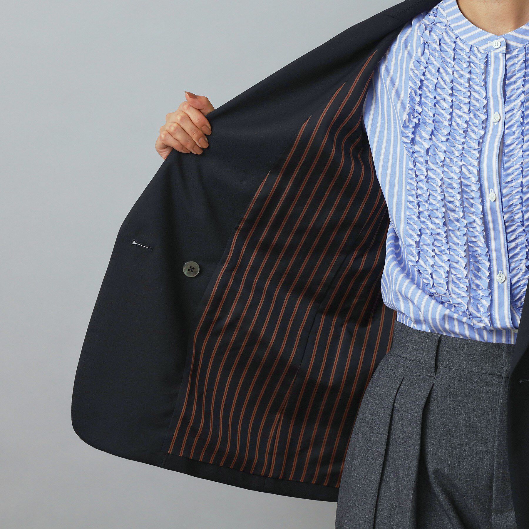 DRESSTERIOR「ストレッチサスティナブルブレザー」|テーラードジャケット|