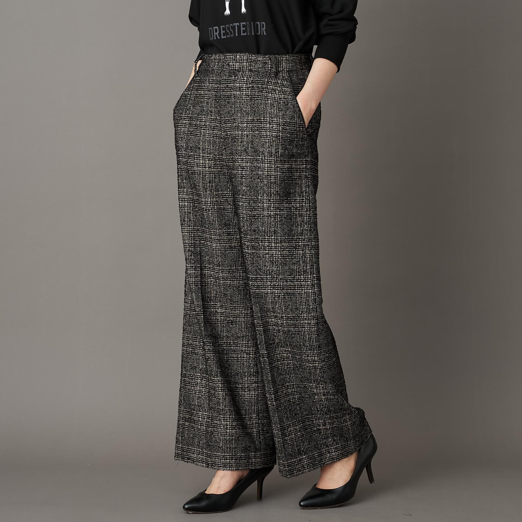 DRESSTERIOR「ループグレンチェックワイドパンツ」|その他|