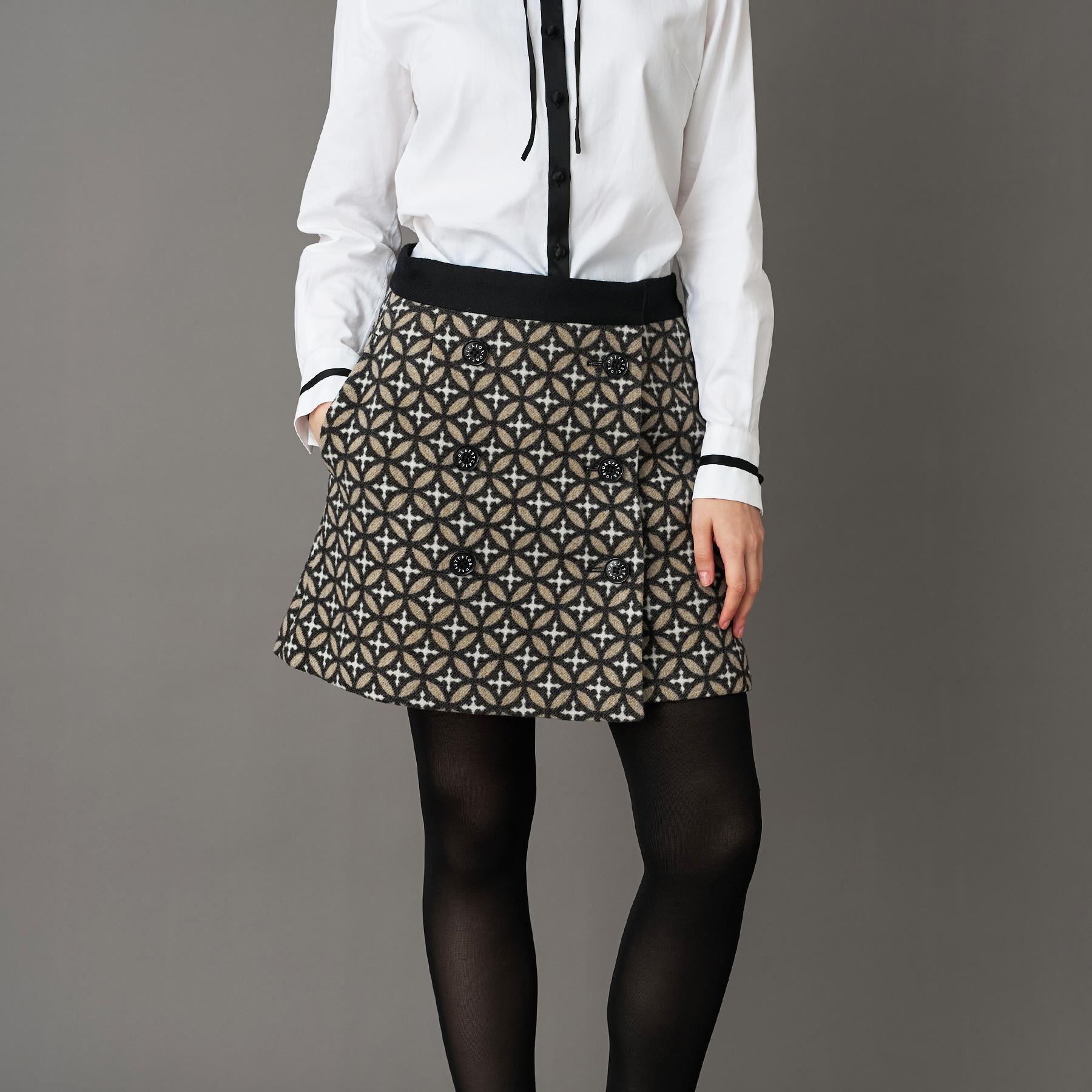 DRESSTERIOR「【CLASSY.12月号/otonaMUSE11月号掲載】オーバーラップジャカードミニスカート」|スカート|