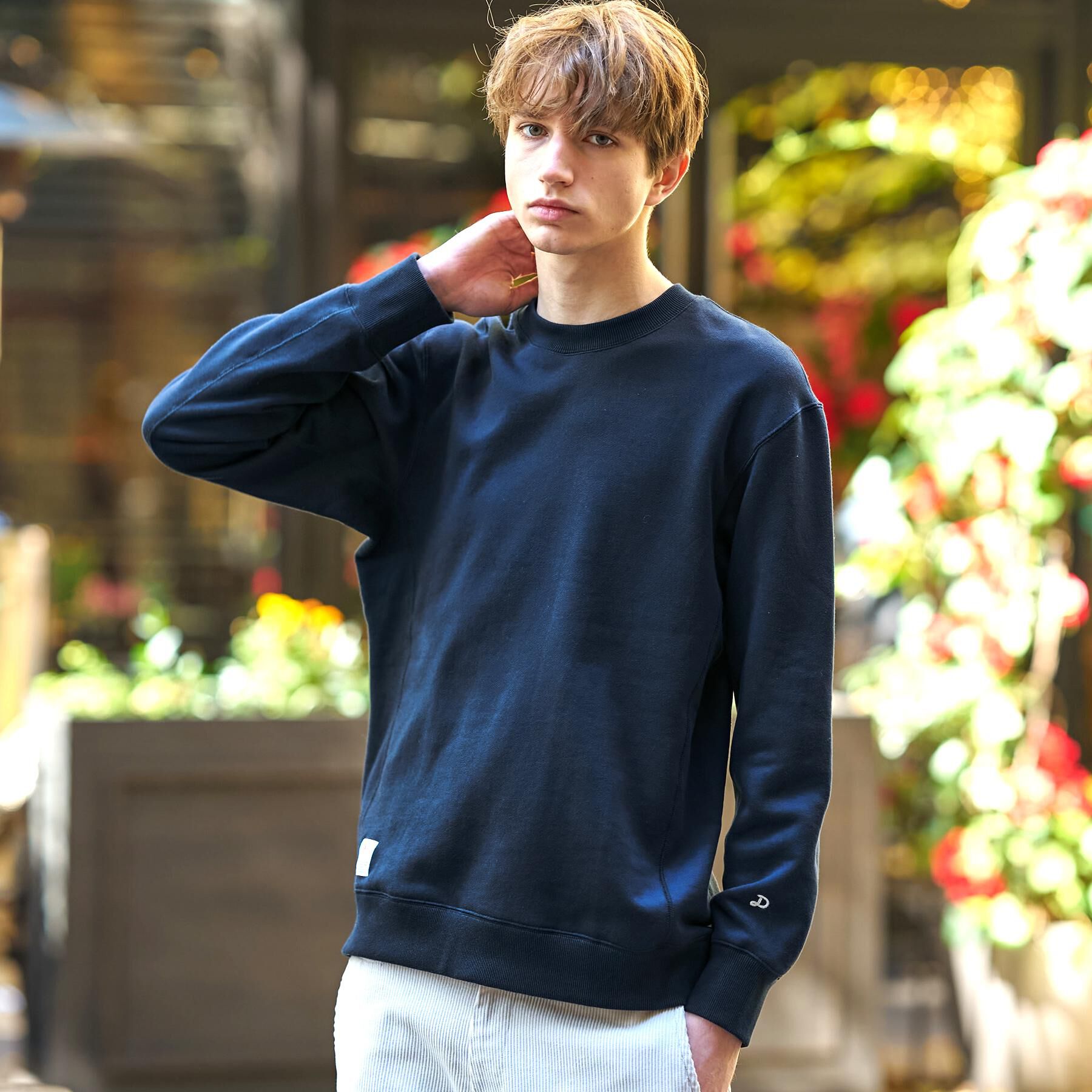 DRESSTERIOR「裏起毛 プルオーバースウェット」|パーカー|ネイビー(094)